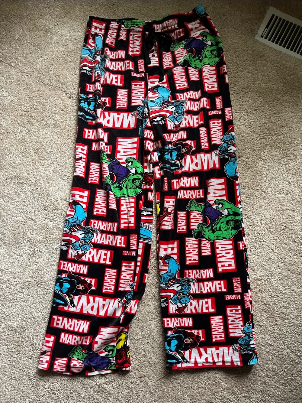 MARVEL ~ Mens Pajama Pants ~ Size M Medium ~ Fleece Comics Movies
